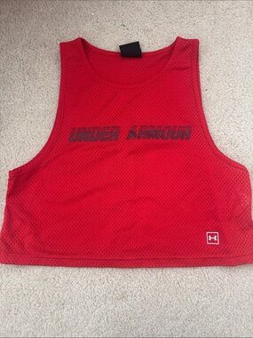 Under Armour Red Mesh Sport Crop Tank